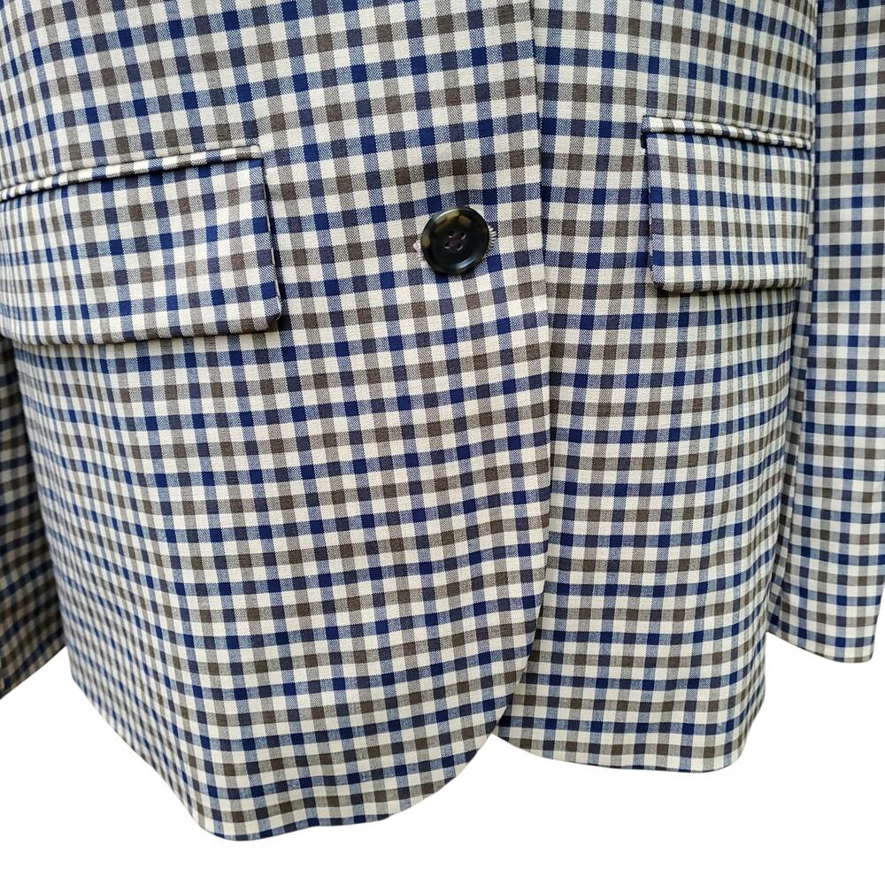 J. Crew Plaid Check Blazer Jacket Academia Preppy Stretch Wool Tollegno 1900 12T - Picture 5 of 16